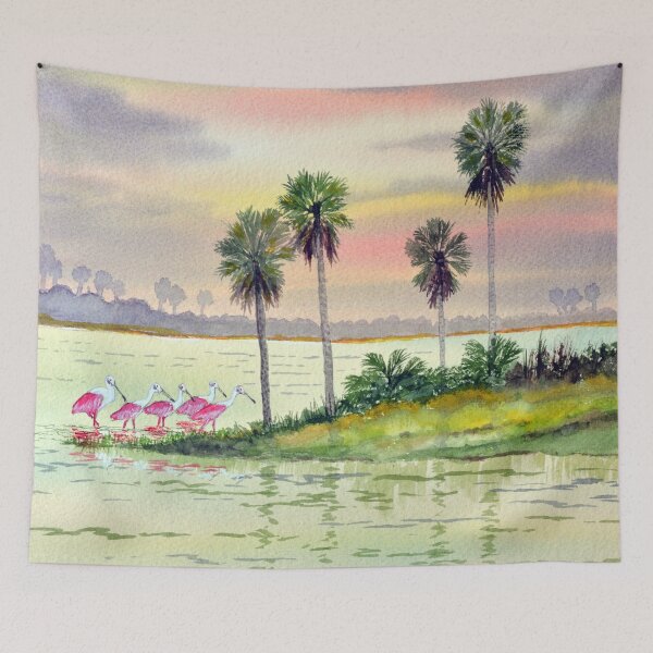 Item preview, Spoonbills At Sunrise In Florida designed and sold by William Holkham.