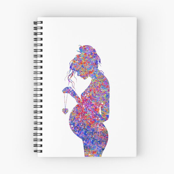 Item preview, Pregnant woman holding heart designed and sold by Rosaliartbook.