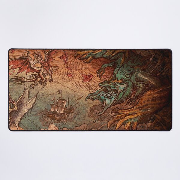 Anime monster hunter armor dragon hullabaloo Playmat Mat Desk Pad