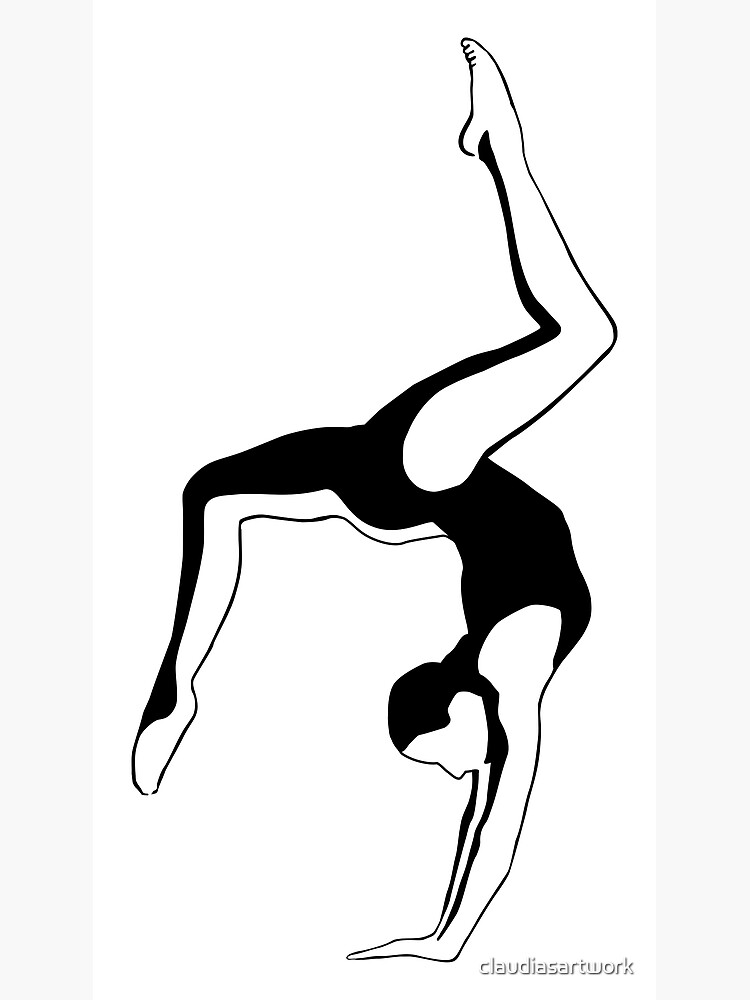 Canvas Print Gymnastic silhouette 