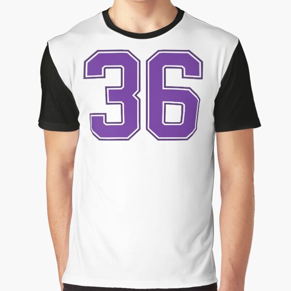 Artikel-Vorschau von Lila Nummer 36 glückliches Sporttrikot sechsunddreißig, designt und verkauft von HeavyStyle.