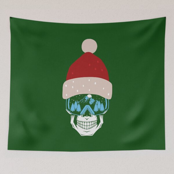 Item preview, Ski or Snowboard Skull With Christmas Hat: Winter's Coming! designed and sold by tmdaliggr.