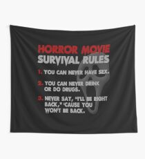 Horror Movie Rules Wall Tapestry