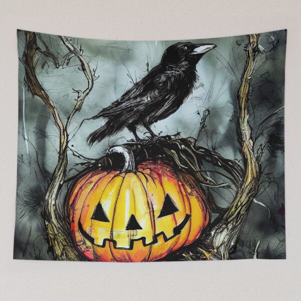 Item preview, Storybook Halloween Crow designed and sold by ArtificialCrows.