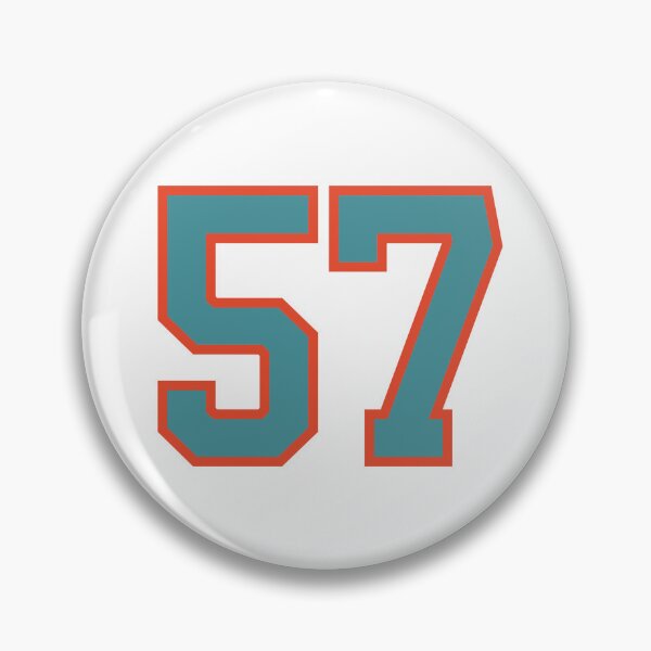 Item preview, 57 number, aqua orange lucky sports fifty seven designed and sold by ArtIsParty.