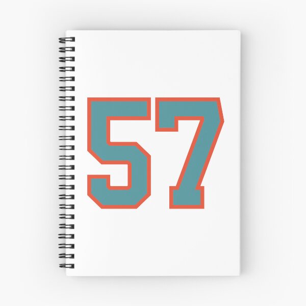 Item preview, 57 number, aqua orange lucky sports fifty seven designed and sold by ArtIsParty.