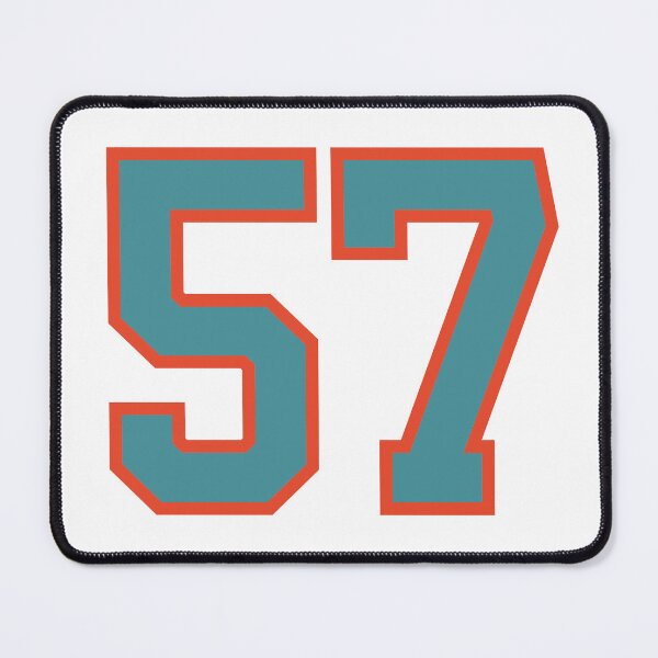 Item preview, 57 number, aqua orange lucky sports fifty seven designed and sold by ArtIsParty.