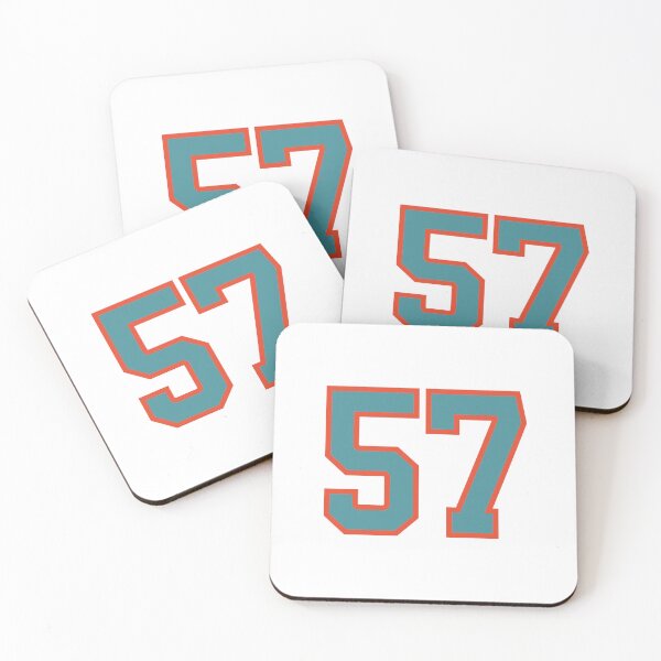 Item preview, 57 number, aqua orange lucky sports fifty seven designed and sold by ArtIsParty.