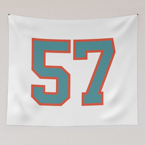 Item preview, 57 number, aqua orange lucky sports fifty seven designed and sold by ArtIsParty.