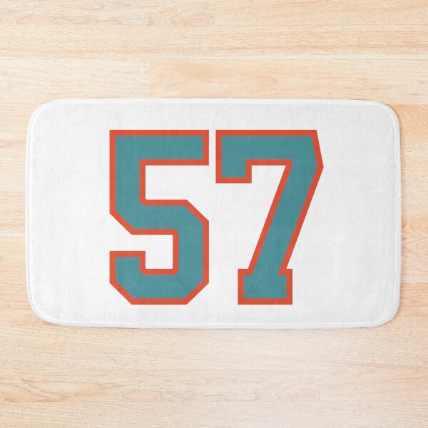 Item preview, 57 number, aqua orange lucky sports fifty seven designed and sold by ArtIsParty.