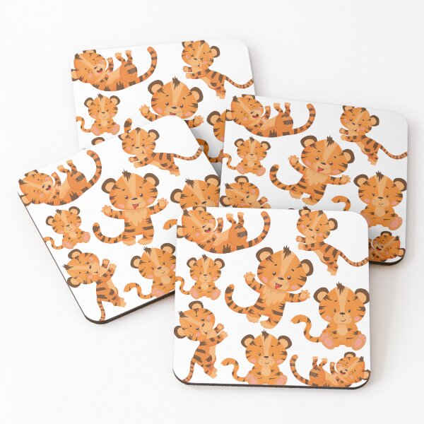 Item preview, cute tigers pattern  designed and sold by ApurwaArtShop.