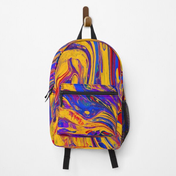Item preview, Yellow Red And Blue Painting | Trippy Liquid Art | Trippy Art | Stoked Up Art designed and sold by StokedUpArt.