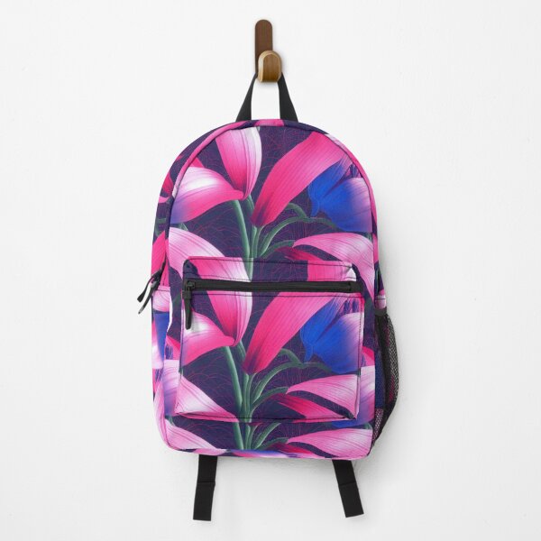 Item preview, Pink and blue lilies designed and sold by arkymonart.
