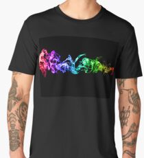 Colorful Abstract Smoke - A Rainbow in the Dark Men's Premium T-Shirt