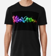 Bunter abstrakter Rauch - ein Regenbogen in der Dunkelheit Premium T-Shirt