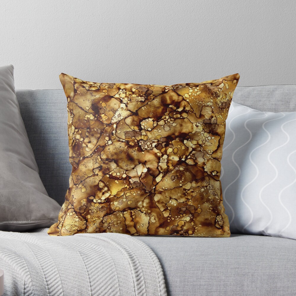 "Earth Tone Abstract" Throw Pillow by plintner Redbubble