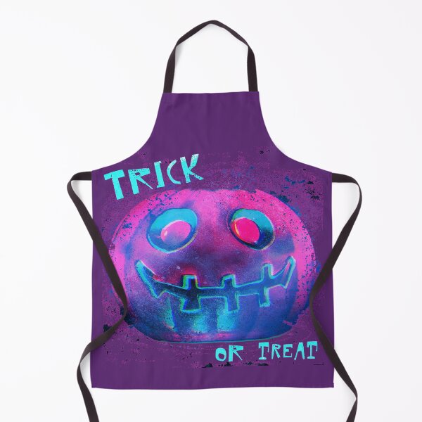 Item preview, Halloween trick or treat - trick or treat neon pumpkin designed and sold by REENS_PHOTOS.