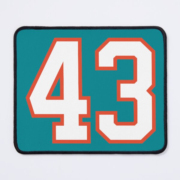 Item preview, Sports Number 43, white orange color lucky sport forty three designed and sold by ArtIsParty.