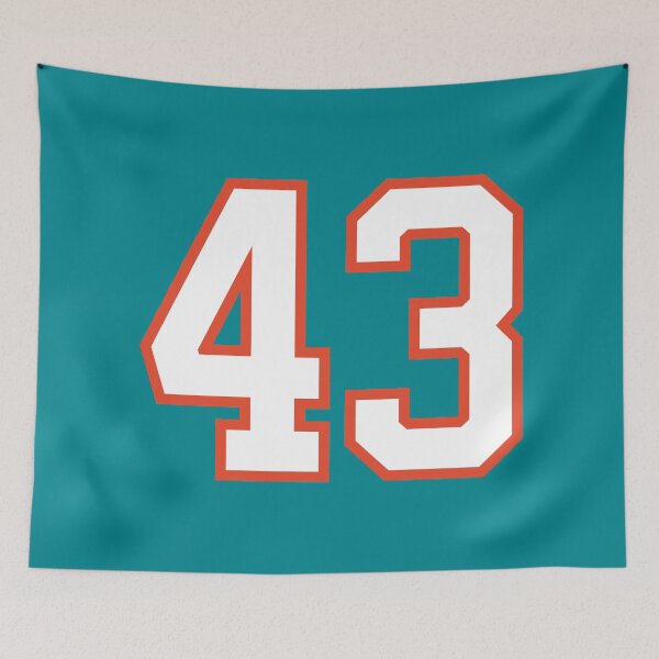 Item preview, Sports Number 43, white orange color lucky sport forty three designed and sold by ArtIsParty.