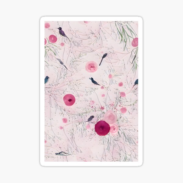 Item preview, Wildflowers and birds II designed and sold by PinterPattern.