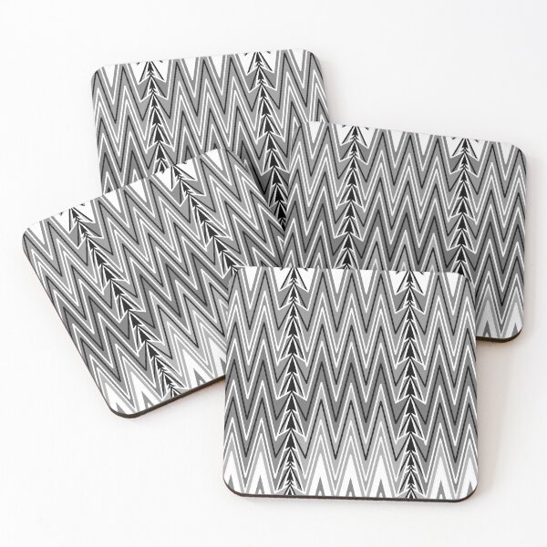 Item preview, Ethnic Chevron Damask, Gray, Black and White designed and sold by Marymarice.