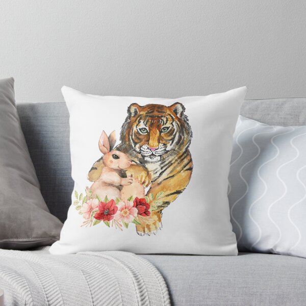 Item preview, tiger and rabbit  designed and sold by ApurwaArtShop.