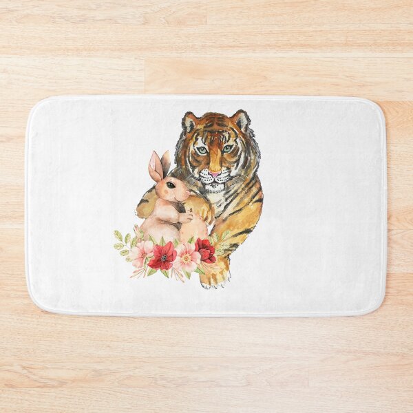 Item preview, tiger and rabbit  designed and sold by ApurwaArtShop.