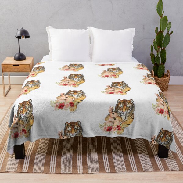 Item preview, tiger and rabbit  designed and sold by ApurwaArtShop.