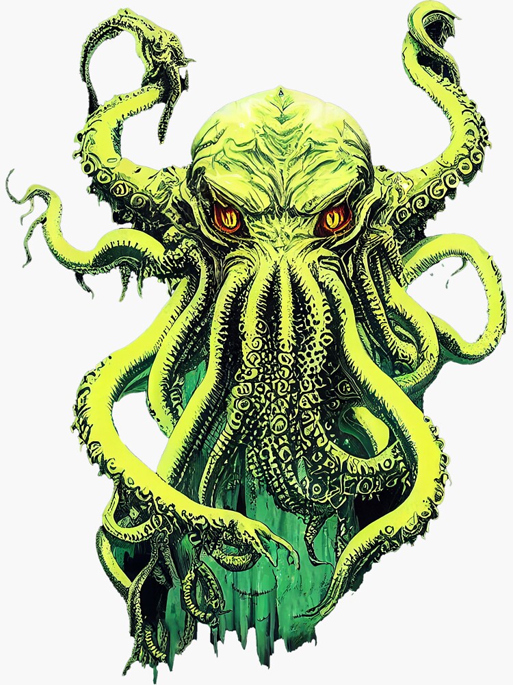 Cthulhu Sticker, Monster Sticker, Cthulhu, Sea Monster Sticker, Sticker,  Fantasy Sticker, Sci Fi Sticker, Sci-fi, Monster, Laptop Sticker 