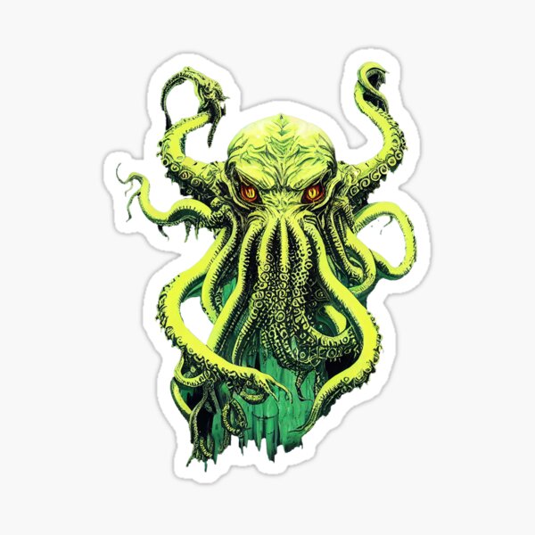 Cthulhu Sticker, Monster Sticker, Cthulhu, Sea Monster Sticker, Sticker,  Fantasy Sticker, Sci Fi Sticker, Sci-fi, Monster, Laptop Sticker 