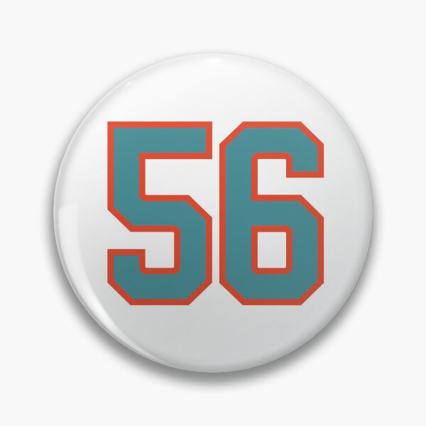Item preview, 56 number, aqua orange lucky sports fifty six designed and sold by ArtIsParty.
