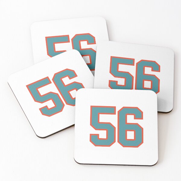 Item preview, 56 number, aqua orange lucky sports fifty six designed and sold by ArtIsParty.