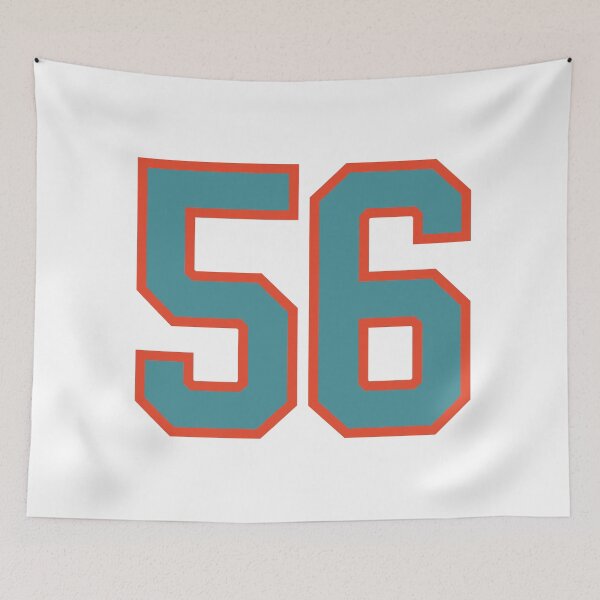 Item preview, 56 number, aqua orange lucky sports fifty six designed and sold by ArtIsParty.
