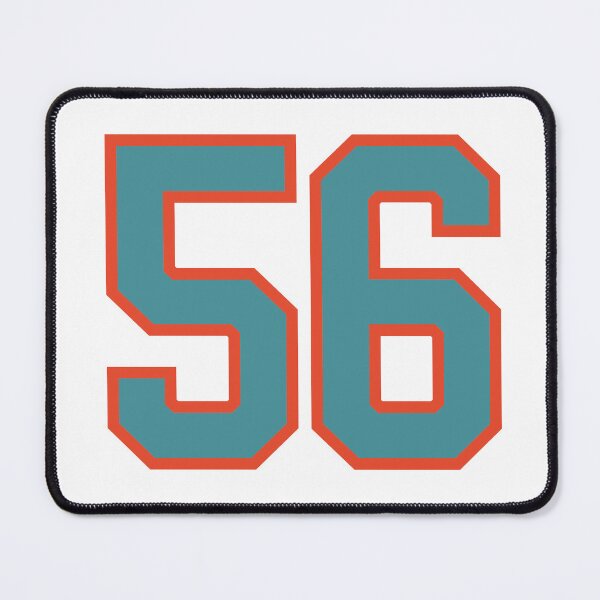 Item preview, 56 number, aqua orange lucky sports fifty six designed and sold by ArtIsParty.