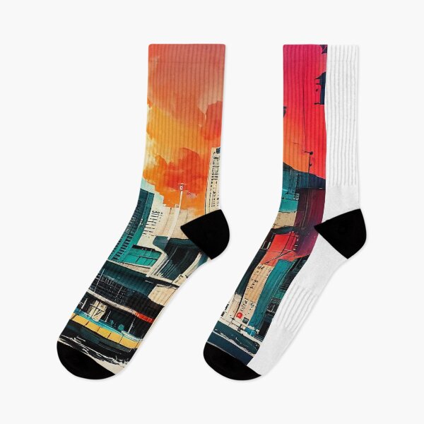 Item preview, Cyberpunk Cityscape designed and sold by Wavesbender.