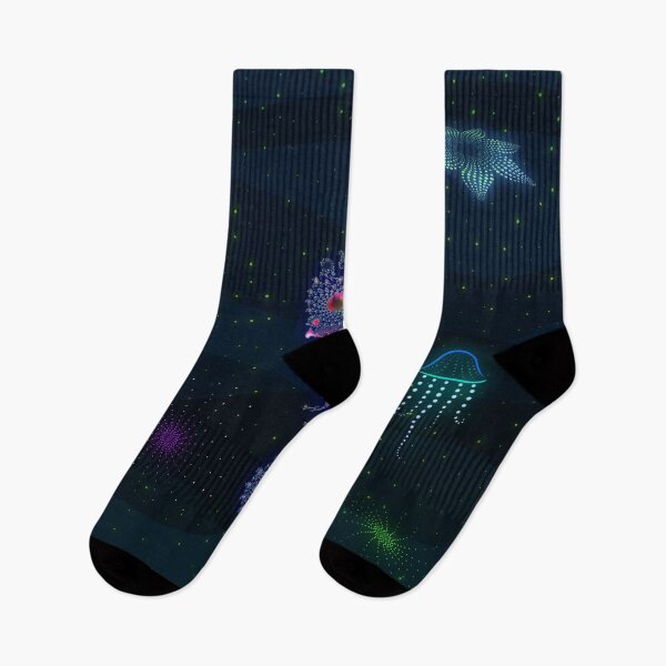 Item preview, Bioluminescent Seahorse In Fractal Sea Garden designed and sold by kernowerno.