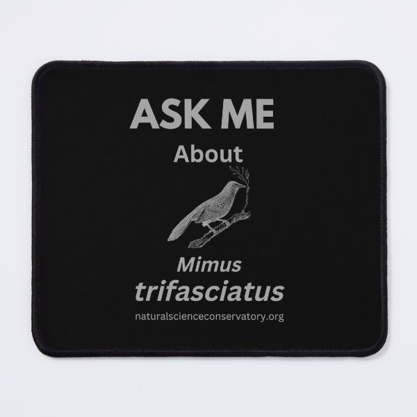 Item preview, Ask Me About Mimus trifasciatus (Floreana Mockingbird) designed and sold by Discovered.