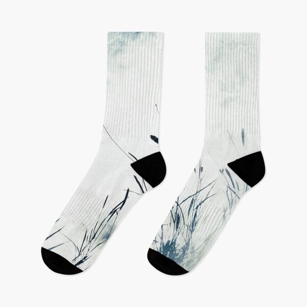 Item preview, Snow and Ice Cold Weather Botanical Aesthetic Grass Countryside Art designed and sold by Beachy.