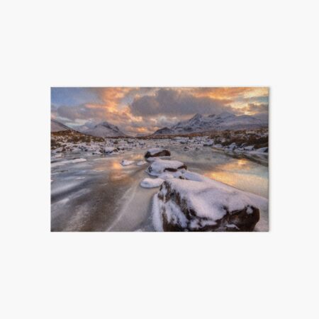 Sligachan in Winter Isle of Skye Scotland. Art Board Print