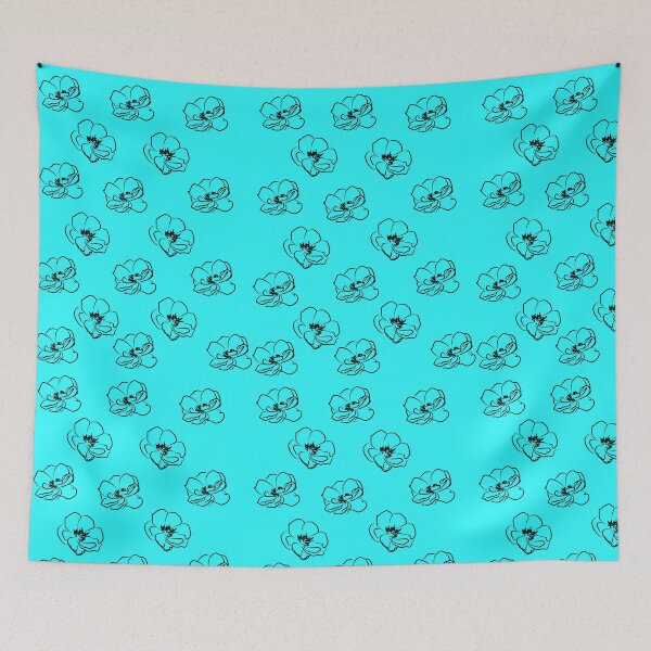 Item preview, Turquoise Flower Pattern designed and sold by Bircanix.