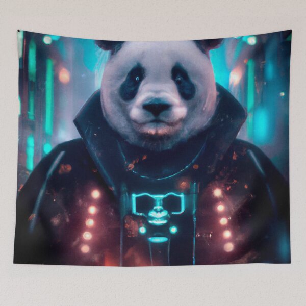 Item preview, Cyberpunk Panda IV designed and sold by SteamedpunkVegg.