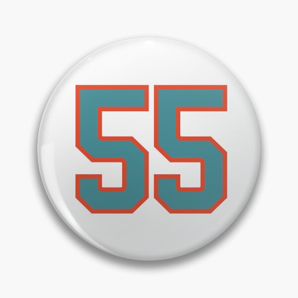 Item preview, 55 number, aqua orange lucky sports fifty five designed and sold by ArtIsParty.