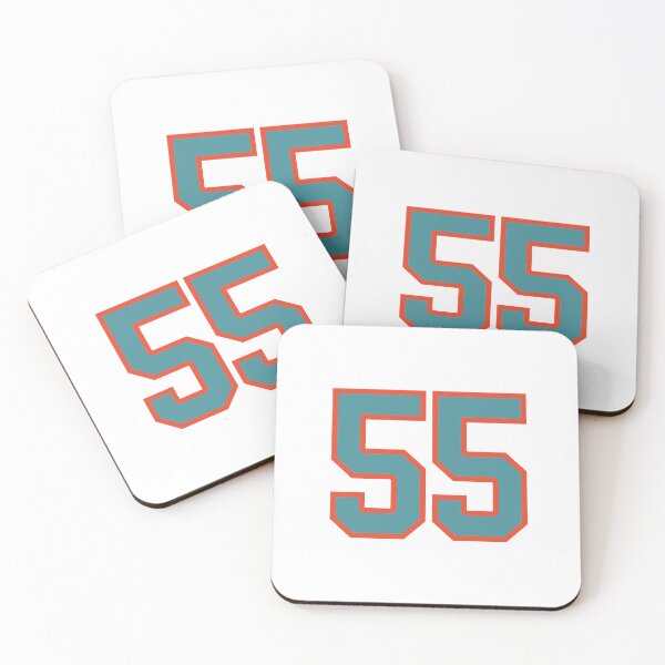 Item preview, 55 number, aqua orange lucky sports fifty five designed and sold by ArtIsParty.