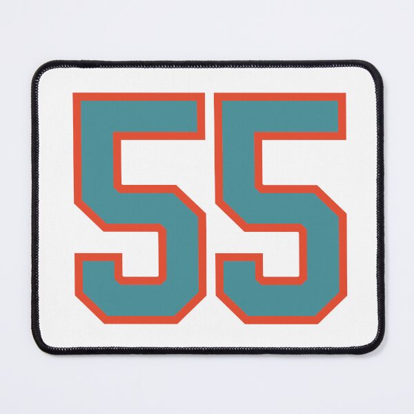 Item preview, 55 number, aqua orange lucky sports fifty five designed and sold by ArtIsParty.