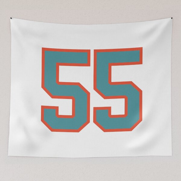 Item preview, 55 number, aqua orange lucky sports fifty five designed and sold by ArtIsParty.