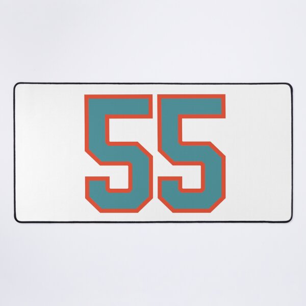 Item preview, 55 number, aqua orange lucky sports fifty five designed and sold by ArtIsParty.