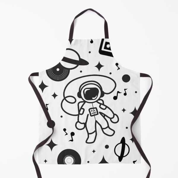 Item preview, Vibing Astronaut Black and White Monochrome Design designed and sold by vron615.