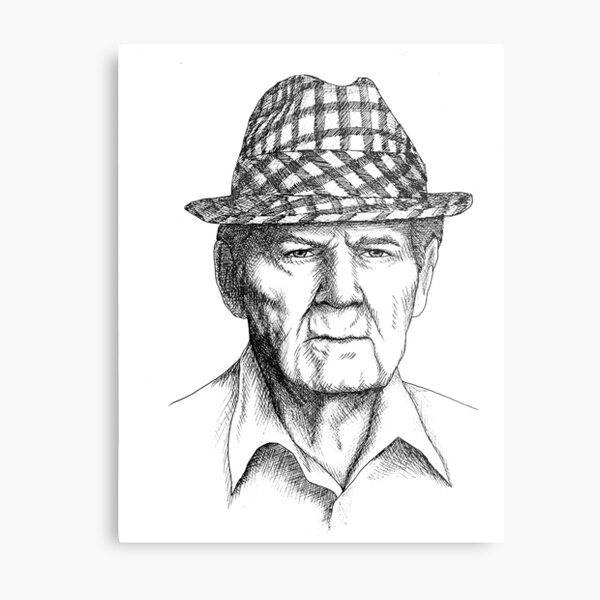 Bear Bryant Art Metal Print