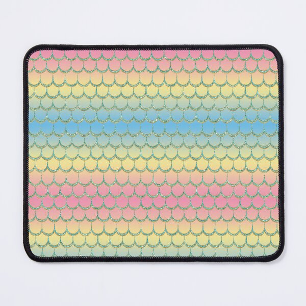 Item preview, Blue, yellow and pink scales pattern designed and sold by MerWishes.