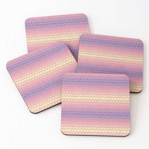 Item preview, Yellow, pink and purple scales pattern designed and sold by MerWishes.